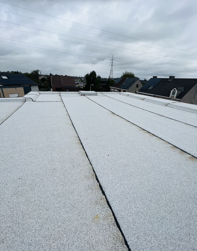 Afgewerkt plat dak met roofing